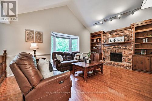 2321 Homer Drive, Burlington, ON - Indoor Photo Showing Living Room With Fireplace