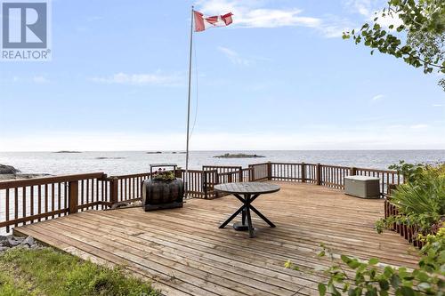 43C Walker Ln, Thessalon, ON - Outdoor With Body Of Water With Deck Patio Veranda With Exterior