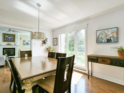 Salle Ã  manger - 2391 Rue St-André, Val-David, QC - Indoor Photo Showing Dining Room With Fireplace