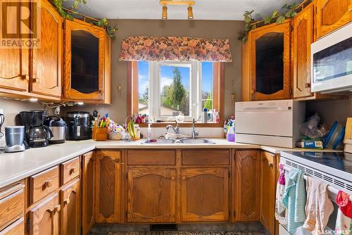 3031 Ford Street E, Regina, SK - Indoor Photo Showing Kitchen With Double Sink