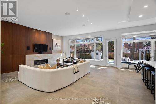 101 Rykert Crescent, Toronto, ON - Indoor Photo Showing Living Room With Fireplace