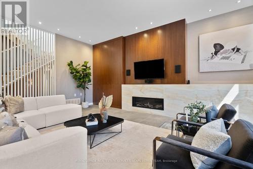 101 Rykert Crescent, Toronto, ON - Indoor Photo Showing Living Room With Fireplace