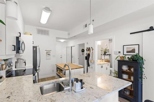 209 247 River Avenue, Winnipeg, MB - Indoor Photo Showing Kitchen With Double Sink With Upgraded Kitchen