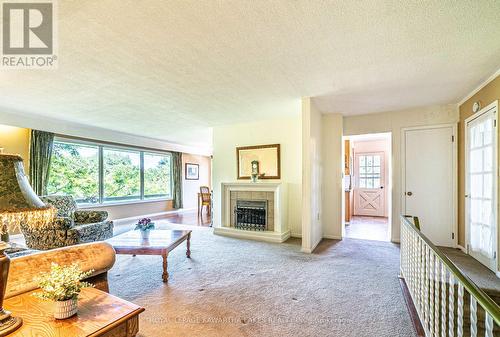 1357 Killarney Bay Road, Kawartha Lakes, ON - Indoor Photo Showing Living Room With Fireplace