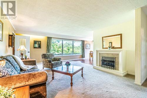 1357 Killarney Bay Road, Kawartha Lakes, ON - Indoor Photo Showing Living Room With Fireplace