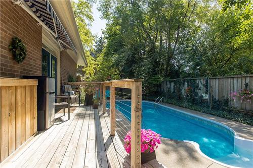 675 North Shore Boulevard E, Burlington, ON - Outdoor With In Ground Pool With Deck Patio Veranda