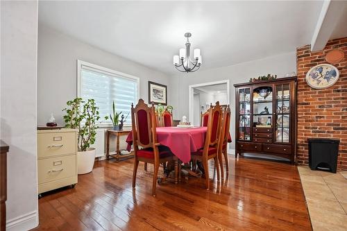 9206 Dickenson Road, Hamilton, ON - Indoor Photo Showing Dining Room With Fireplace