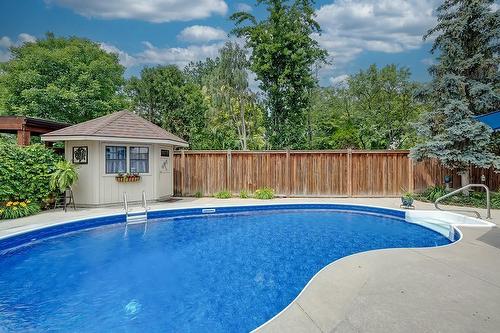 2099 Gordie Tapp Crescent, Burlington, ON - Outdoor With In Ground Pool With Backyard