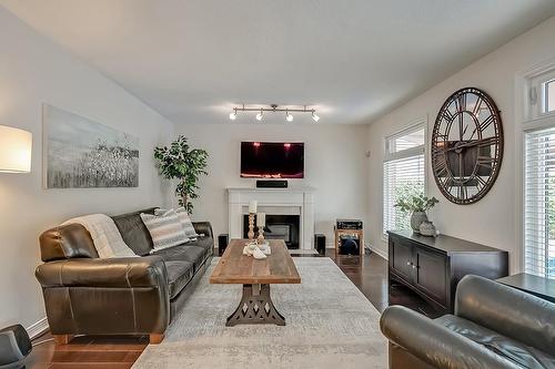 2099 Gordie Tapp Crescent, Burlington, ON - Indoor Photo Showing Living Room With Fireplace