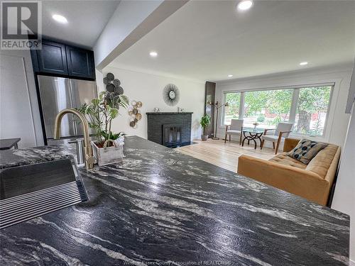 2845 Virginia Park, Windsor, ON - Indoor Photo Showing Living Room With Fireplace