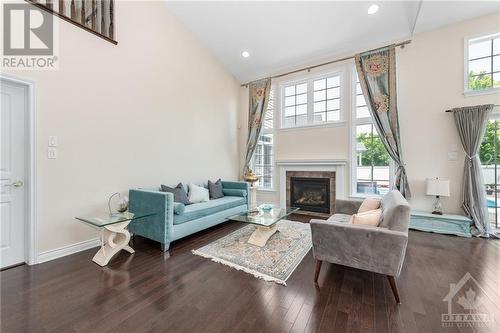 729 Kilbirnie Drive, Ottawa, ON - Indoor Photo Showing Living Room With Fireplace