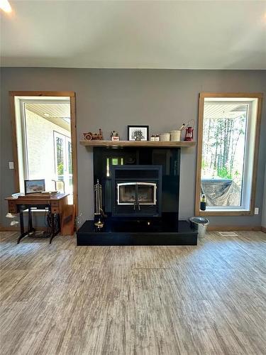 30126 48E Road, Marchand, MB - Indoor Photo Showing Living Room With Fireplace