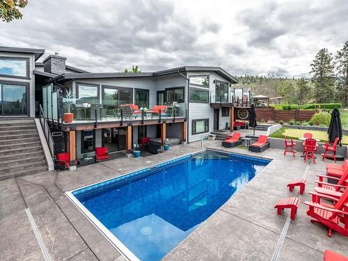 1122 Redlands Road, Penticton, BC - Outdoor With In Ground Pool With Deck Patio Veranda