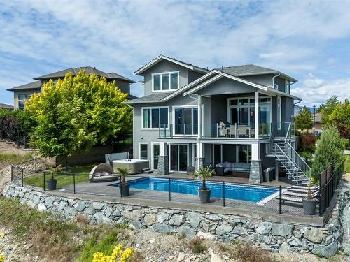 593 Harrogate Lane, Kelowna, BC - Outdoor With In Ground Pool With Deck Patio Veranda