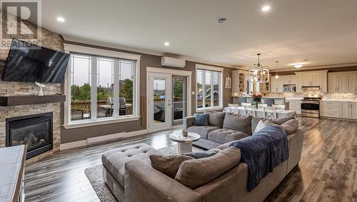 2 Mountain View Drive, Holyrood, NL - Indoor Photo Showing Living Room With Fireplace