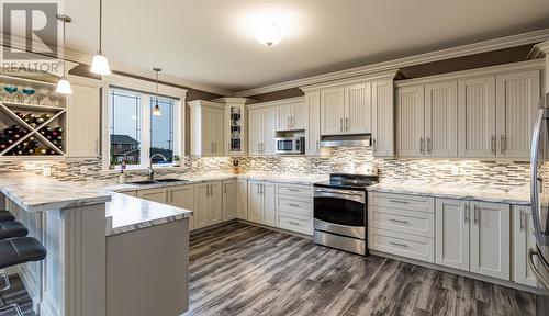 2 Mountain View Drive, Holyrood, NL - Indoor Photo Showing Kitchen With Double Sink With Upgraded Kitchen