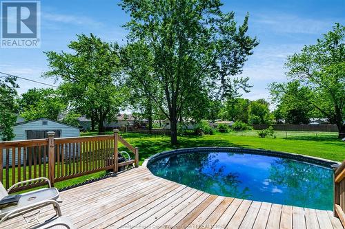 142 Centre Street, Essex, ON - Outdoor With Above Ground Pool With Deck Patio Veranda With Backyard