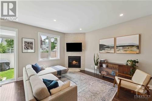 300 Richelieu Avenue Unit#C, Ottawa, ON - Indoor Photo Showing Living Room With Fireplace