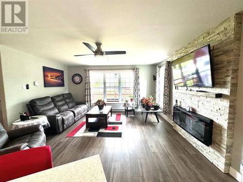 1 Kings Ridge Road, Botwood, NL - Indoor Photo Showing Living Room With Fireplace