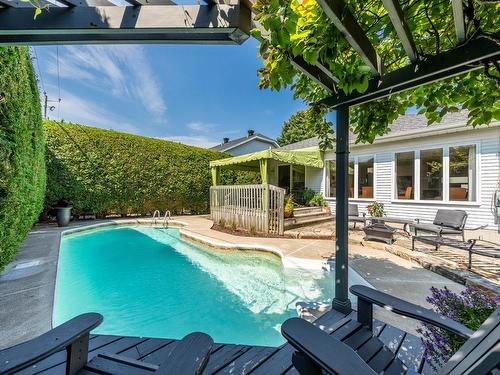 Backyard - 95 Rue Perras, La Prairie, QC - Outdoor With In Ground Pool With Deck Patio Veranda