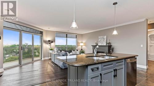 908 - 250 Pall Mall Street, London, ON - Indoor Photo Showing Kitchen With Double Sink