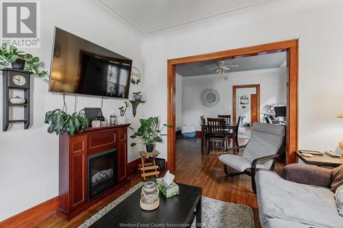 1157-59 Pierre Avenue, Windsor, ON - Indoor Photo Showing Living Room With Fireplace