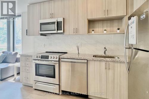 201 - 1120 Briar Hill Avenue, Toronto, ON - Indoor Photo Showing Kitchen With Stainless Steel Kitchen With Upgraded Kitchen