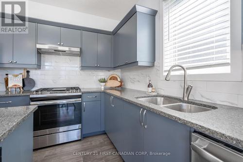 1296 Twilite Boulevard, London, ON - Indoor Photo Showing Kitchen With Double Sink With Upgraded Kitchen