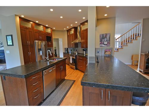 2864 Lower Six Mile Road, Nelson, BC - Indoor Photo Showing Kitchen With Double Sink