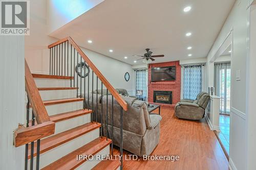 56 Courtleigh Square, Brampton, ON - Indoor With Fireplace