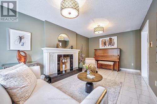 345 Manhattan Drive S, Markham, ON - Indoor Photo Showing Living Room With Fireplace