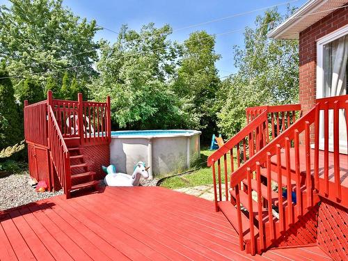 Terrasse - 5306 Rue Pascal, Longueuil (Saint-Hubert), QC - Outdoor With Above Ground Pool