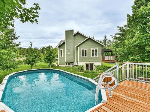 Piscine - 2830Z  - 2832Z Crois. De La Falaise, Val-David, QC - Outdoor With Above Ground Pool With Backyard