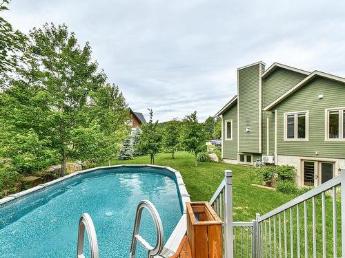 Piscine - 2830Z  - 2832Z Crois. De La Falaise, Val-David, QC - Outdoor With Above Ground Pool With Backyard