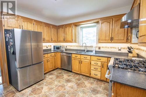 497 Mooney Road, Hastings Highlands, ON - Indoor Photo Showing Kitchen With Double Sink