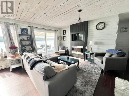 14 Crooked Lake Road, Badger, NL - Indoor Photo Showing Living Room With Fireplace