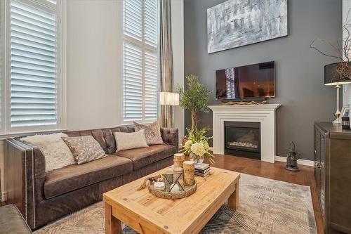 235 Glancaster Road, Ancaster, ON - Indoor Photo Showing Living Room With Fireplace