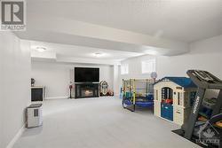 Lower level rec room is bright with natural sunshine coming in. - 