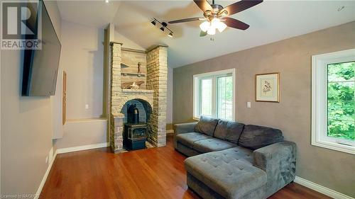 463004 24 Concession, Georgian Bluffs, ON - Indoor Photo Showing Living Room With Fireplace