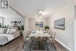 Dining room has been digitally staged to show dining effects - 