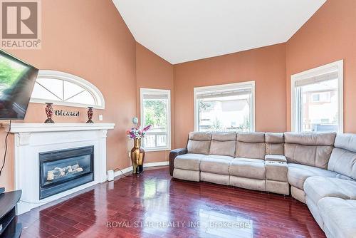 6 Baccarat Crescent, Brampton, ON - Indoor Photo Showing Living Room With Fireplace