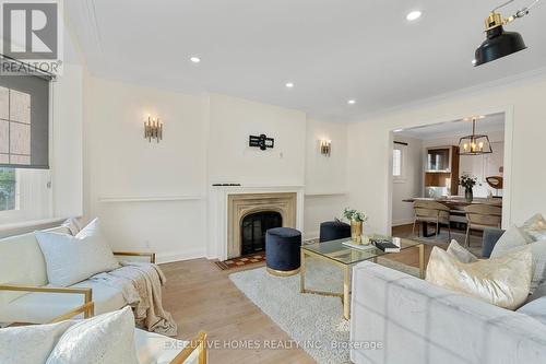 17 Crestland Avenue, Toronto, ON - Indoor Photo Showing Living Room With Fireplace
