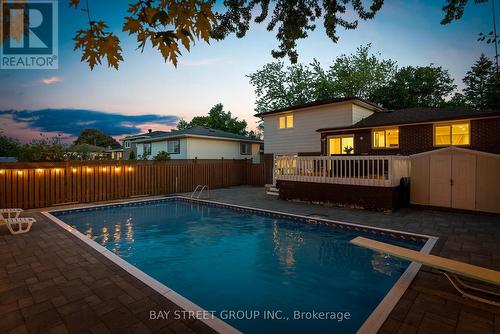 96 Bryant Road, Ajax (South East), ON - Outdoor With In Ground Pool With Deck Patio Veranda With Backyard