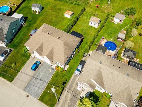 Aerial photo - 610 Rue Ste-Julie, Sherbrooke (Brompton/Rock Forest/Saint-Élie/Deauville), QC - Outdoor With Above Ground Pool With View