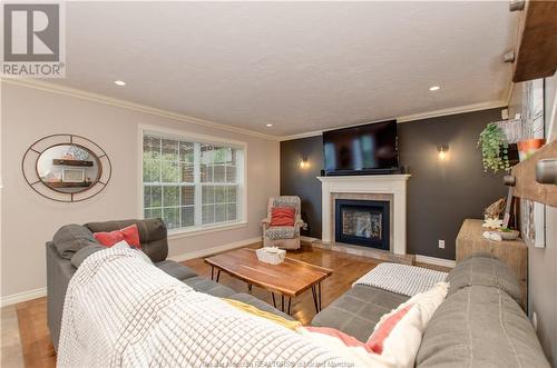 556 Evergreen Dr, Moncton, NB - Indoor Photo Showing Living Room With Fireplace