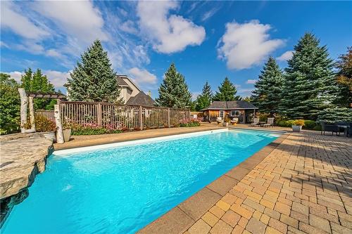 70 Oak Avenue, Dundas, ON - Outdoor With In Ground Pool With Backyard