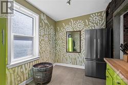 pantry/mudroom with art installation - 