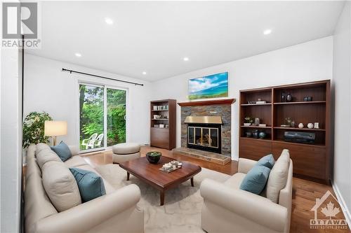 1843 Thistleleaf Crescent, Ottawa, ON - Indoor Photo Showing Living Room With Fireplace