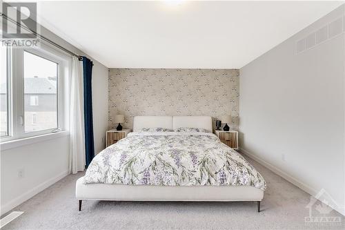 Premium wall paper renders atmosphere - 772 Cappamore Drive, Ottawa, ON - Indoor Photo Showing Bedroom