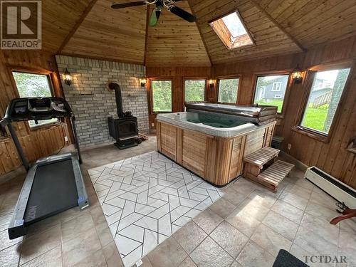 30 Pleasant Ave, Timmins, ON - Indoor Photo Showing Other Room With Fireplace